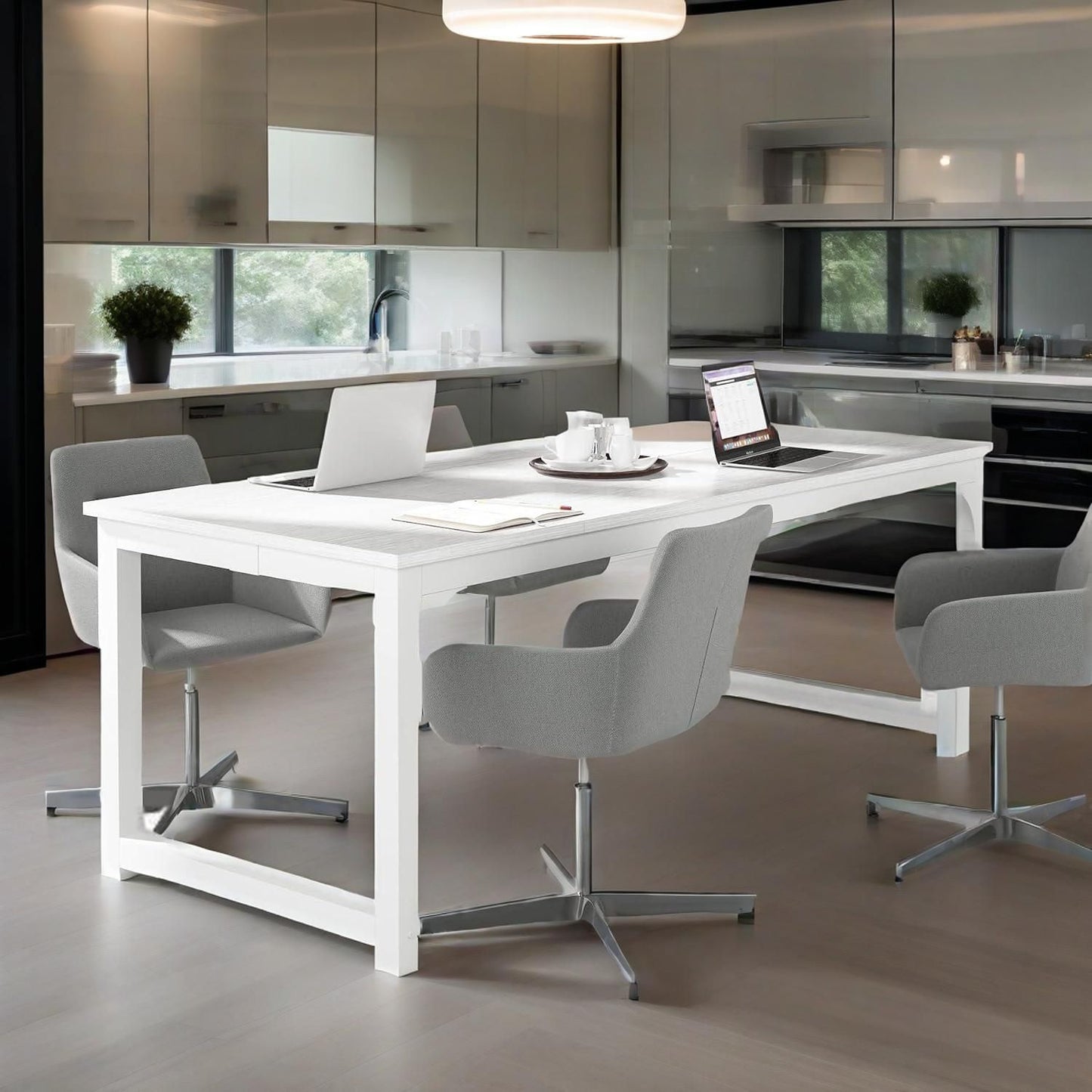70-inch executive office desk with reinforced frame, alternate view