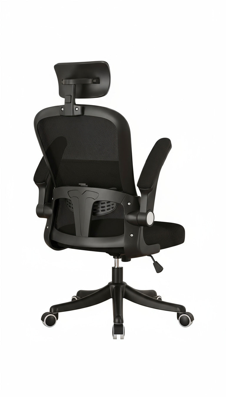 Office Chair Swivel Ergonomic Office Chair With Back Support - White-0