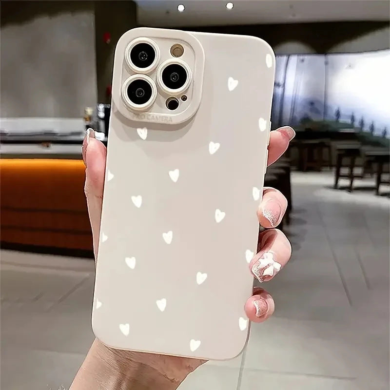 White Heart Mobile Phone Shell