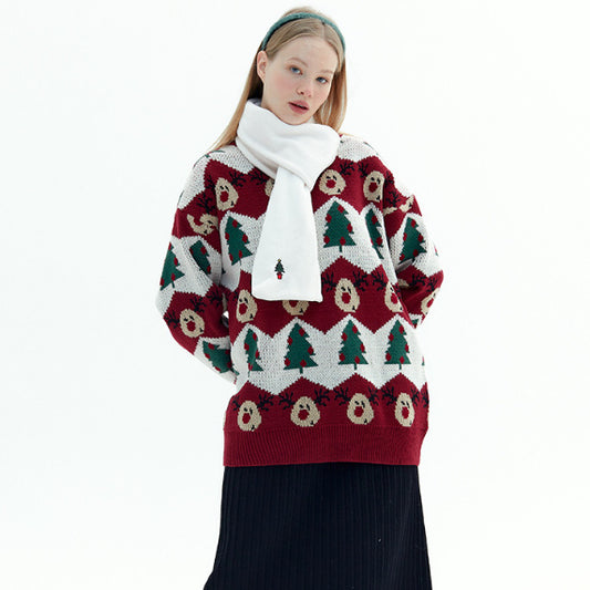 Christmas Sweater Couple Wear Autumn And Winter