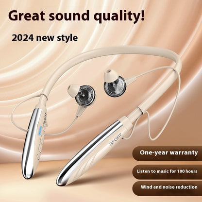 Neck Wireless Bluetooth-compatible Earphones 9D Stereo Surround Headphone Magnetic Sport Neckband Headset Neck-hanging Earbuds