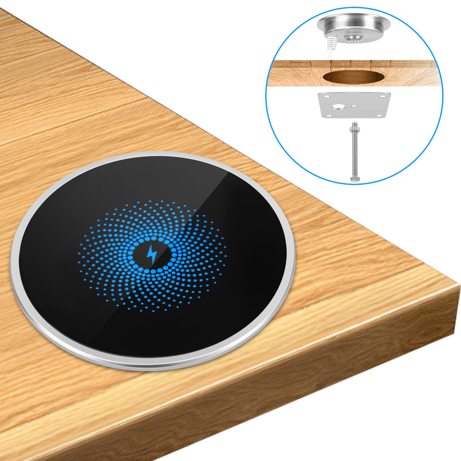 15W embedded wireless desk charger
