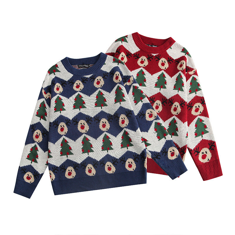 Christmas Sweater Couple Wear Autumn And Winter