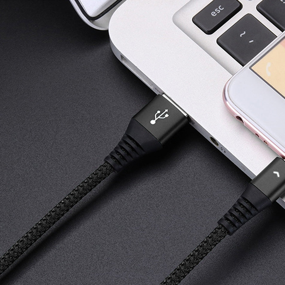 Nylon braided data cable