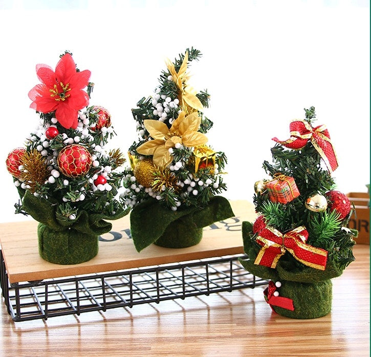 Christmas Ornaments Tree 20cm Mini Christmas Decoration Tree Christmas Day Mall Decoration Desktop Ornaments Small Tree