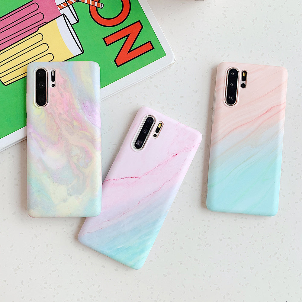 Gradient ring marble mobile phone case