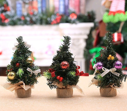 Christmas Ornaments Tree 20cm Mini Christmas Decoration Tree Christmas Day Mall Decoration Desktop Ornaments Small Tree