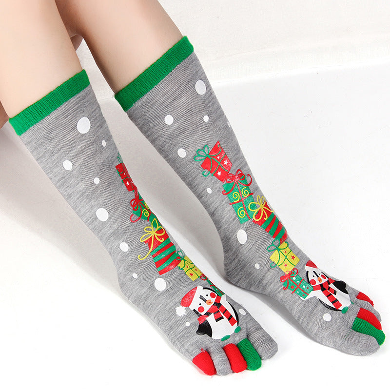 Christmas Five Finger Socks