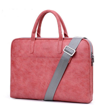 Faux Leather Laptop Bag For Women