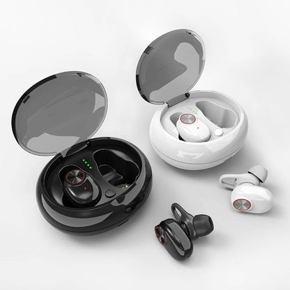 Dual Bluetooth 5.0 Headset Earphone Wireless Earbud with Handsfree Stereo Music QI-Enabled With Charging Box IPX5 Waterproof