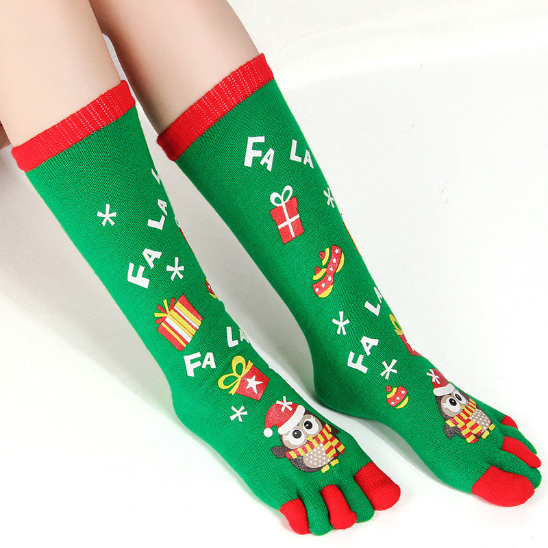 Christmas Five Finger Socks