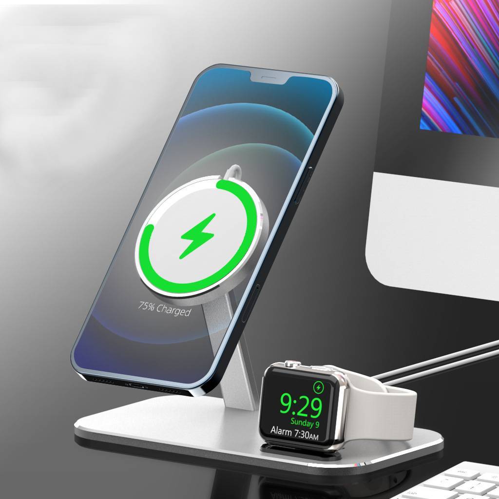 Two-In-One Magnetic Bracket Wireless Charging