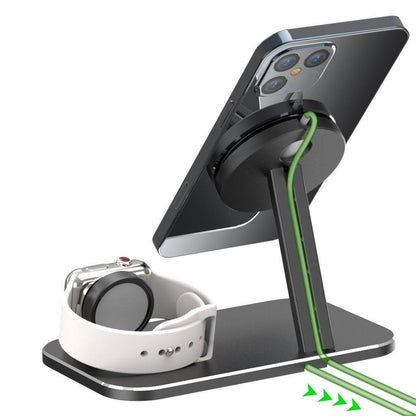 Two-In-One Magnetic Bracket Wireless Charging