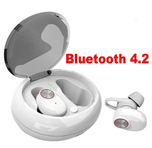 Dual Bluetooth 5.0 Headset Earphone Wireless Earbud with Handsfree Stereo Music QI-Enabled With Charging Box IPX5 Waterproof