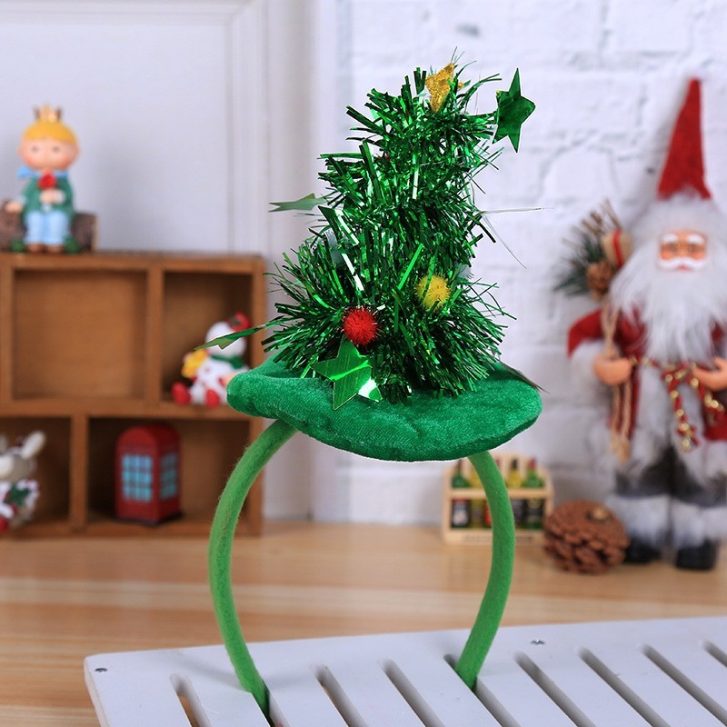 Christmas Product Christmas Hair Accessories Headband Christmas Hat Five-star Headband Christmas Day Dance Party Party Decorations