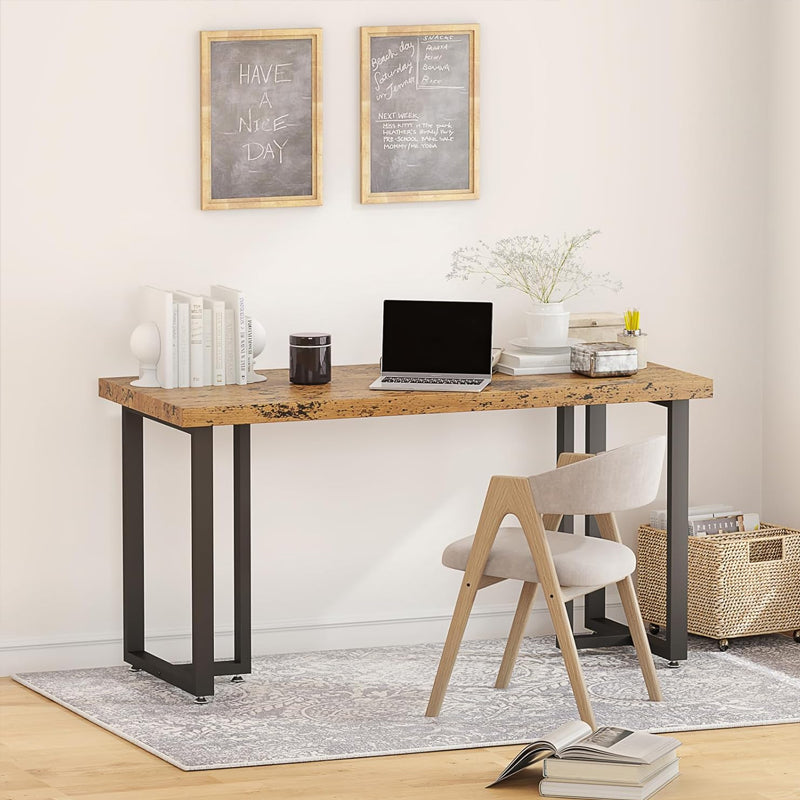 Metal Table Legs 28'x 24 Heavy-Duty T-Shape Desk Legs Industrial Furniture Legs For Dinning Table, Computer Table, Office Table 2Pcs-Black