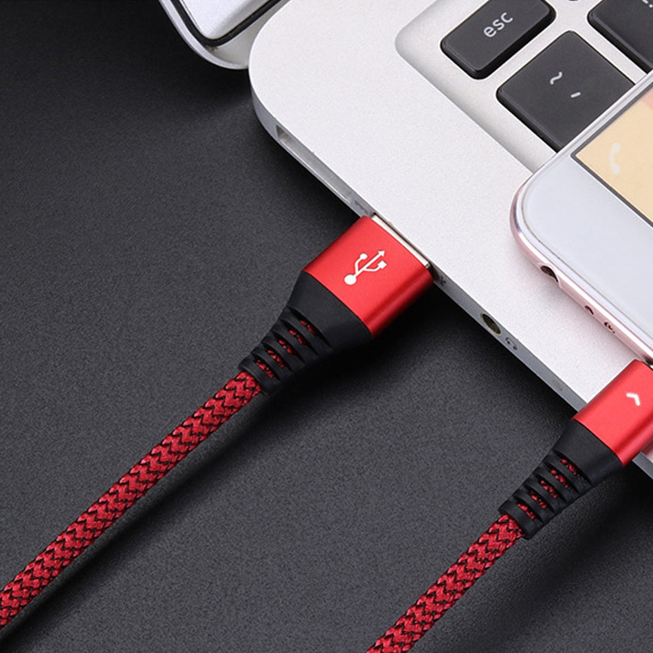 Nylon braided data cable