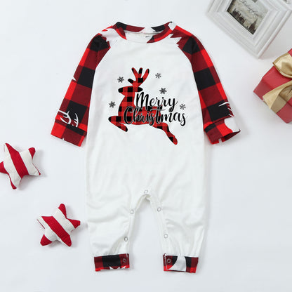 Christmas Tree Print Home Wear Pajamas Parent-child Set