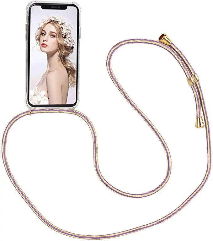 Rose Gold Neck Strap Rope Cord For iPhone