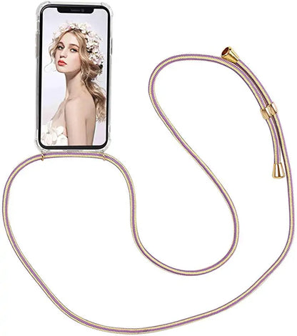 Rose Gold Neck Strap Rope Cord For iPhone