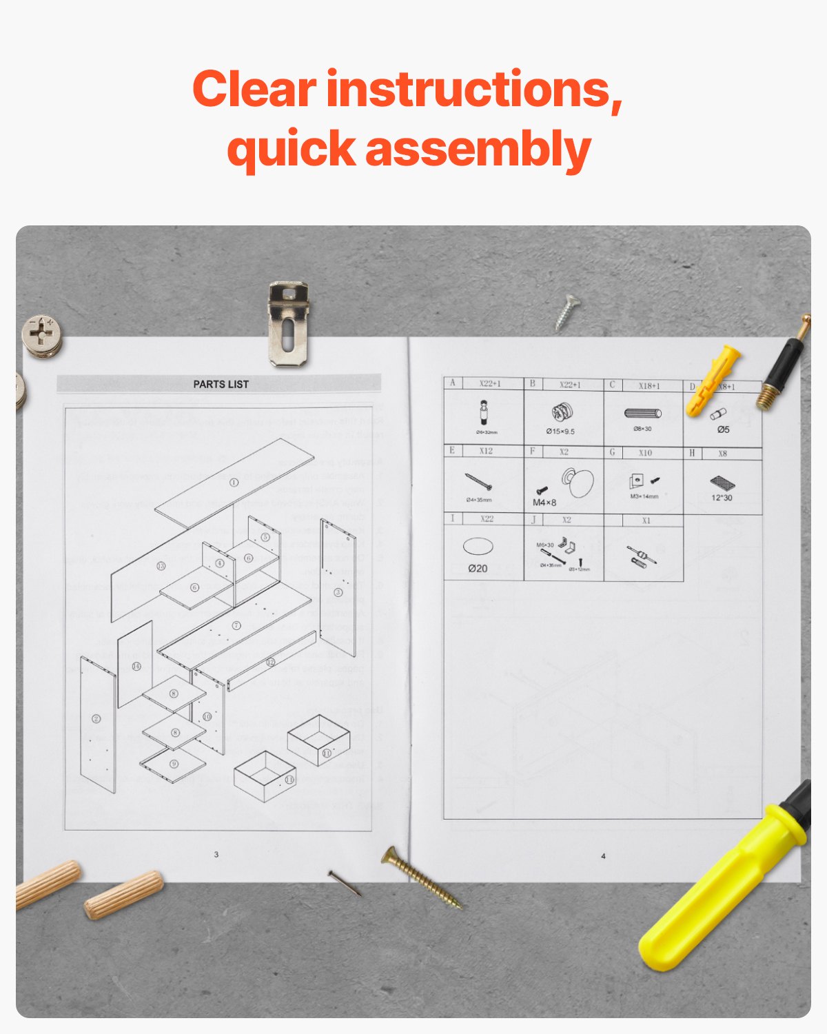 Desktop Bookshelf, 3-Tier Desktop Storage Organizer, 37' X 10' X 31.1' Office Storage Rack Wood Display Shelf, Desktop Bookshelf Hutch With Two Fabric Drawers, For Office, Home & Dorm, White
