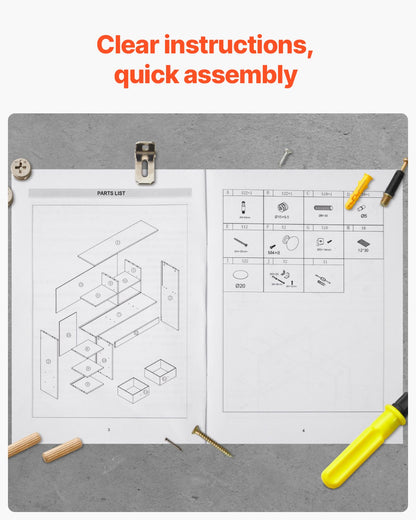 Desktop Bookshelf, 3-Tier Desktop Storage Organizer, 37' X 10' X 31.1' Office Storage Rack Wood Display Shelf, Desktop Bookshelf Hutch With Two Fabric Drawers, For Office, Home & Dorm, White