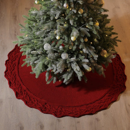 Knitted Christmas Product Gift Wool Tree Bottom Apron