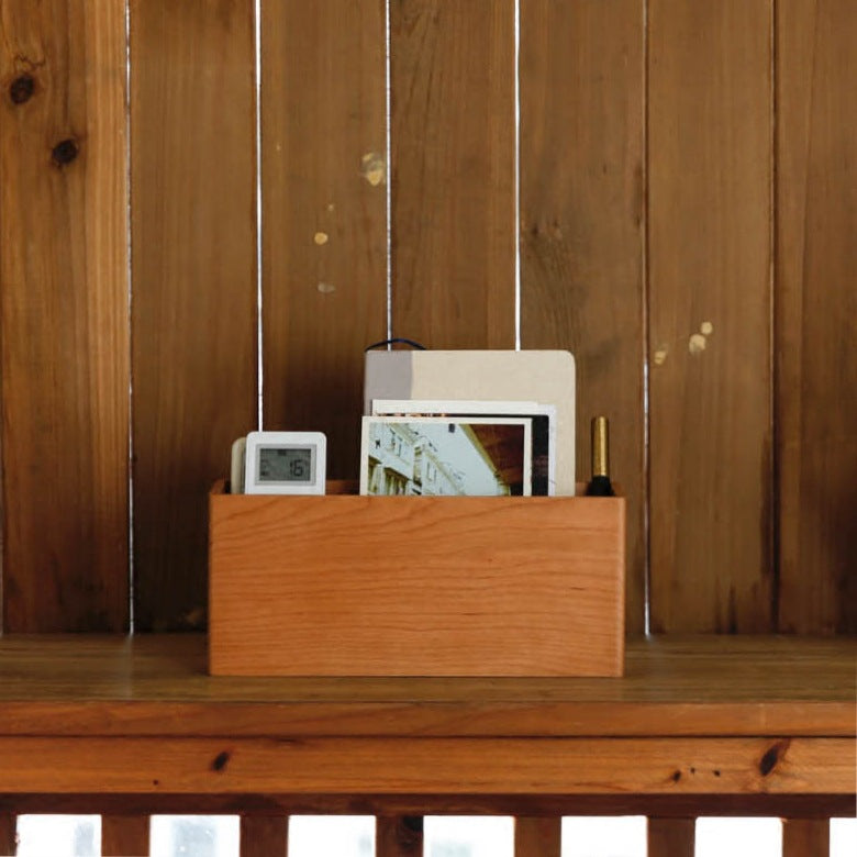 Solid walnut desktop organizer