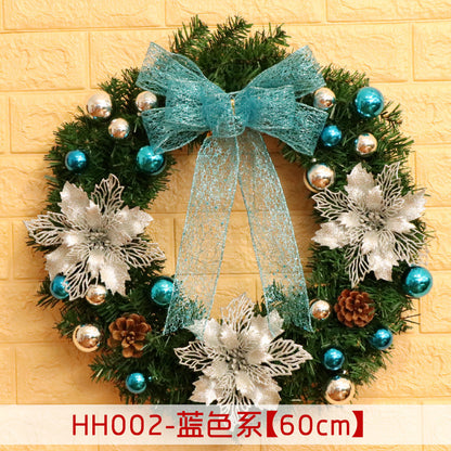 40 50 60CM Christmas Wreath Mince Rattan Ring Door Hanging Christmas Decorations, Christmas Wreath Window