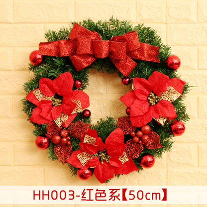 40 50 60CM Christmas Wreath Mince Rattan Ring Door Hanging Christmas Decorations, Christmas Wreath Window