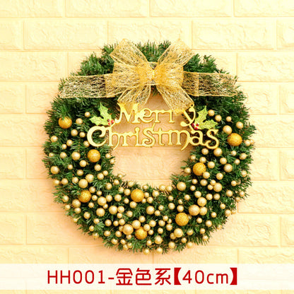 40 50 60CM Christmas Wreath Mince Rattan Ring Door Hanging Christmas Decorations, Christmas Wreath Window