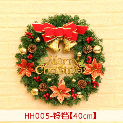 40 50 60CM Christmas Wreath Mince Rattan Ring Door Hanging Christmas Decorations, Christmas Wreath Window