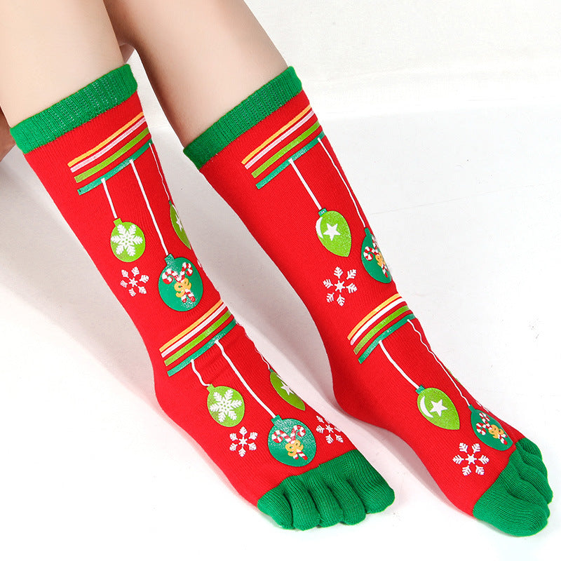 Christmas Five Finger Socks