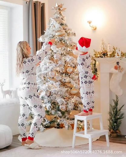 European And American Christmas Parent-child Wear Homewear Suits Pajamas