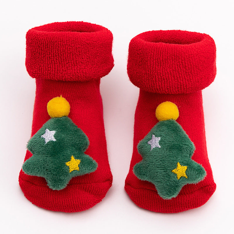 Christmas Children's Socks Thickened Terry