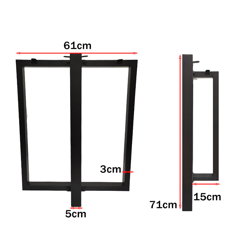 Metal Table Legs 28'x 24 Heavy-Duty T-Shape Desk Legs Industrial Furniture Legs For Dinning Table, Computer Table, Office Table 2Pcs-Black