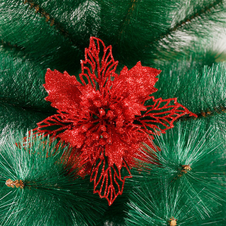 Christmas decorations canes hollowed out Christmas flowers