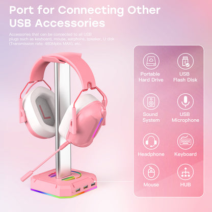 ZUOYA RGB Headphone Bracket Headset E-sports