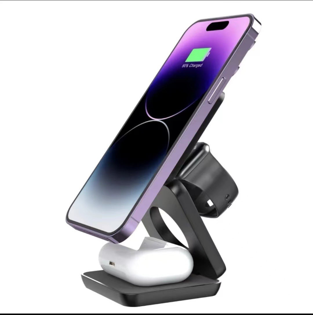 Folding Three-in-one Wireless Charger Magnetic Suction