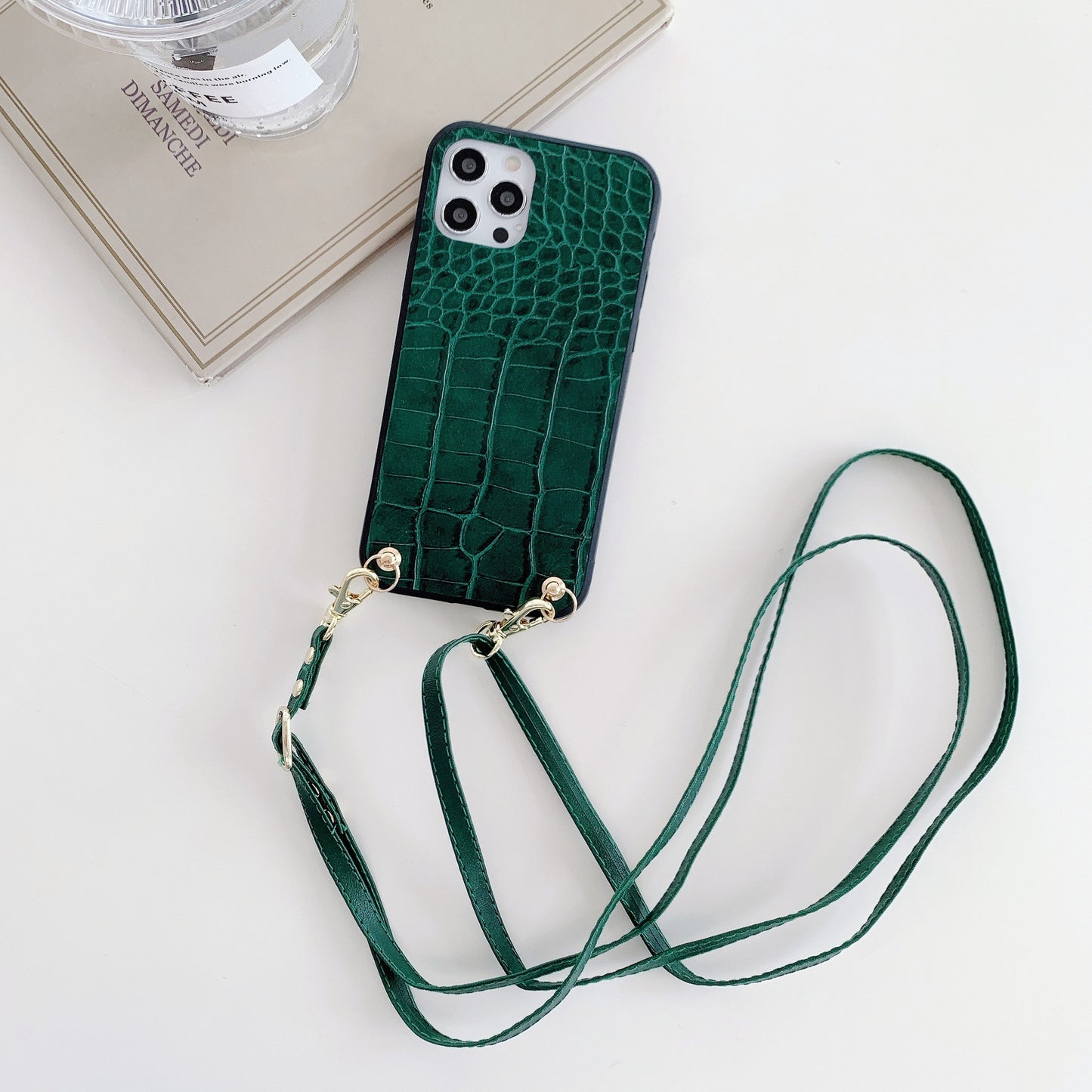 Fashionable And Creative Leather Mobile Phone Case With Lanyard