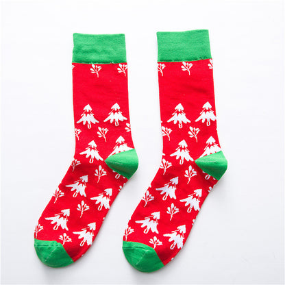 Christmas series cartoon couple socks cute cotton socks