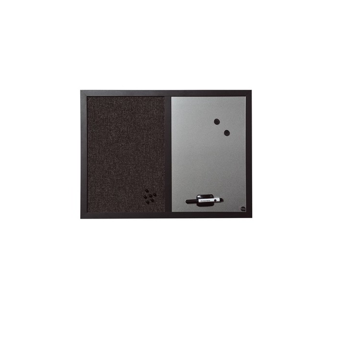 Bi-Office Fakeretes 45x60cm kombitábla - Ezüst/fekete (P8110-0170)-0