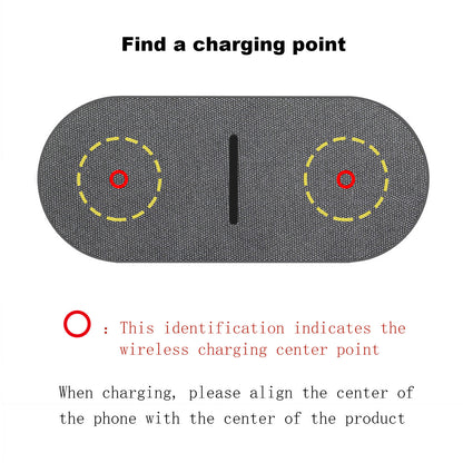 New Dual 10W Wireless Charger Multi-function Two-in-one