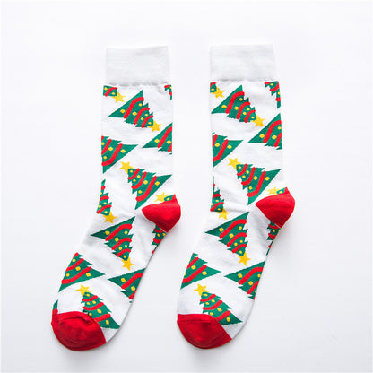 Christmas series cartoon couple socks cute cotton socks