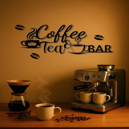 Vintage iron coffee sign for kitchen or break room, alternate view