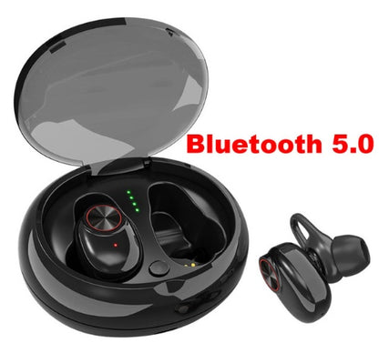 Dual Bluetooth 5.0 Headset Earphone Wireless Earbud with Handsfree Stereo Music QI-Enabled With Charging Box IPX5 Waterproof