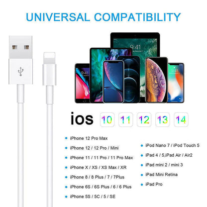 10FT Long USB Data Cable For iPhone