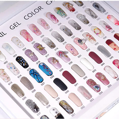 120/216 Colors Nail Art Display Book Showing Shelf Gel Polish Chart Showing Shelf Nail Storage Box Nail Color Card Display Book