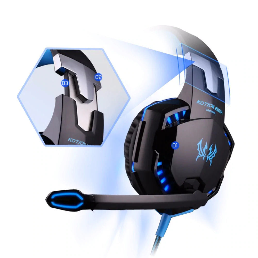 Stereo Gamer Gaming Headset PC Earphone