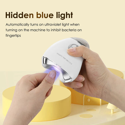 Automatic Electric Nail Clipper With Blue Light Adult Baby Toes Nail Clippers Grinder Manicure Cutter Trimming Polishing Tools